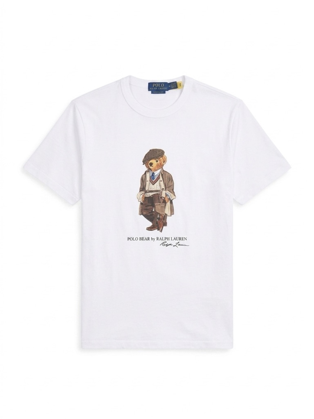 Polo Ralph Lauren White Polo Bear Tee with Vintage Outfit Graphic
